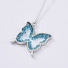 Glass Dangle Earring & Pendant Necklace Jewelry Sets SJEW-JS01076-04-3