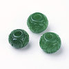 Natural Myanmar Jade/Burmese Jade European Beads G-E418-10-1