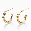 Brass Half Hoop Earrings KK-R117-021-NF-3