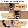 HOBBIESAY 2Pcs 2 Colors Braided Polyester EDC Knife Parachute Lanyard Alloy Skull Bead Pendant Decoration for Men HJEW-HY0001-07-4