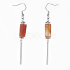 Natural Gemstone Dangle Earrings EJEW-JE02801-2