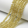 Electroplate Transparent Glass Beads Strands EGLA-A034-T3mm-H18-1