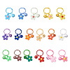 Biyun 17Pcs 17 Colors Soft Rubber Pendant Keychains KEYC-BY0001-03-21