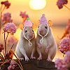 Mini Woolen Yarn Pet Hats AJEW-WH0314-344-5