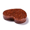 Resin with Natural Red Jasper Chip Stones Ashtray DJEW-F015-03B-3