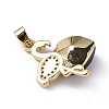 Real 18K Gold Plated Rack Plating Brass Micro Pave Clear Cubic Zirconia Pendants KK-C015-33G-04-3
