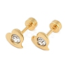 Heart Crystal Rhinestone Ear Fake Plugs EJEW-H105-21G-C-4