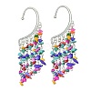 Colorful Synthetic Turquoise Chips Tassel Earrings EJEW-JE05518-1