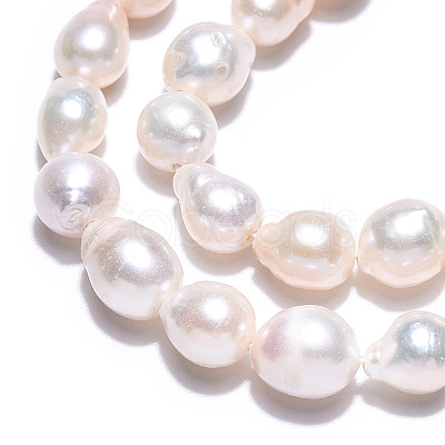 Natural Baroque Pearl Keshi Pearl Beads Strands X-PEAR-S020-F01-02-1