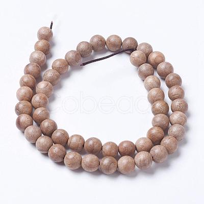 Natural Wood Beads Strands WOOD-J001-02-8mm-1