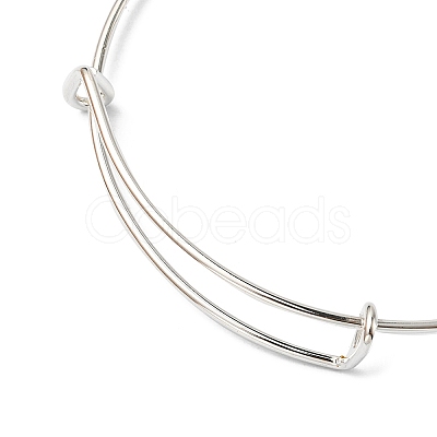 Adjustable Iron Expandable Bangle Making BJEW-YW0001-06S-1