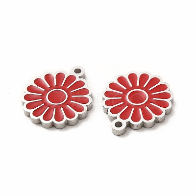 304 Stainless Steel Enamel Charms STAS-F291-03P-01-1