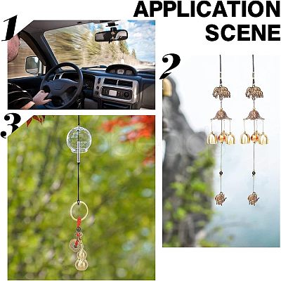 Nbeads 4Pcs DIY Keychain Hanging Ornaments Kits DIY-NB0005-05-1