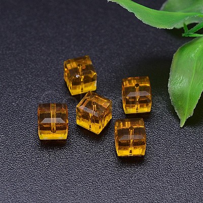 Faceted Cube Imitation Austrian Crystal Bead Strands G-M184-6x6mm-08A-1