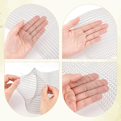 6M 304 Stainless Steel Insect Repellent Mesh Sheet AJEW-WH0528-05B-1