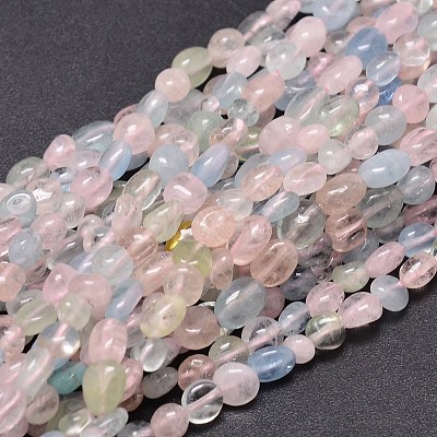 Natural Morganite Chip Beads Strands G-E271-130-1