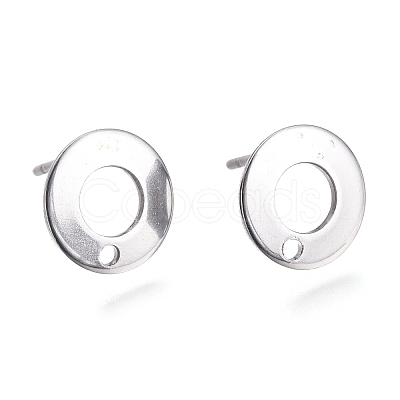 Non-Tarnish 201 Stainless Steel Stud Earring Findings STAS-K212-04P-1