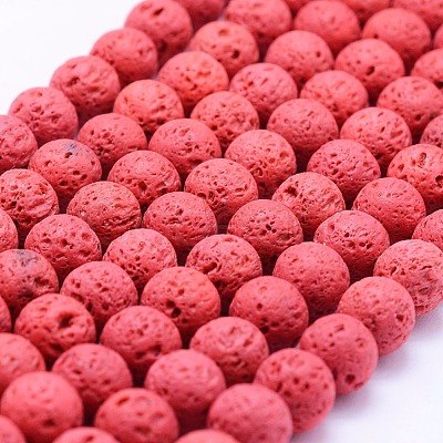 Natural Lava Rock Beads Strands G-F531-8mm-G11-1