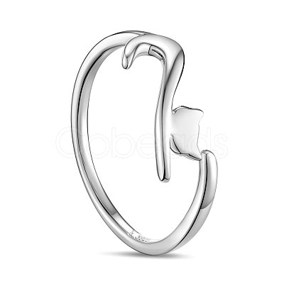 SHEGRACE Rhodium Plated 925 Sterling Silver Finger Rings JR689A-1