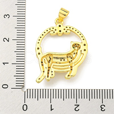 Brass Micro Pave Cubic Zirconia Pendants KK-K354-16A-G-1