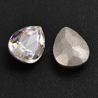 Faceted Teardrop K9 Glass Rhinestone Cabochon RGLA-M006-04B-1