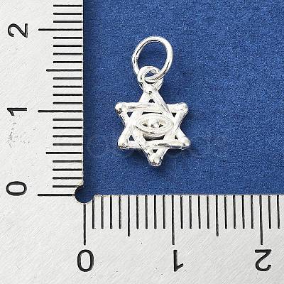 925 Sterling Silver Star of David with Eye Charms STER-M119-11S-1