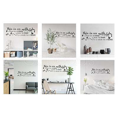 PVC Quotes Wall Sticker DIY-WH0200-010-1