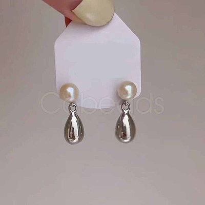 Chic Teardrop Alloy Stud Earrings for Women LK4889-9-1