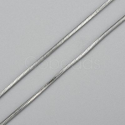 Non-Tarnish 304 Stainless Steel Square Snake Chains Necklaces NJEW-P170-01P-05-1