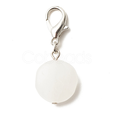 Natural Quartz Crystal Pendant Decorations HJEW-JM00655-1