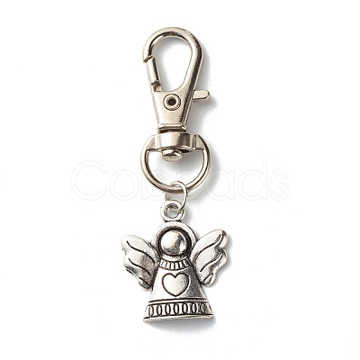 Angel Tibetan Style Alloy Keychain HJEW-JM00559-1