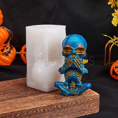 Halloween Theme DIY Candle Silicone Statue Molds DIY-SZ0007-13-1