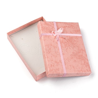 Jewelry Cardboard Boxes with Flower(Color Random Delivery) and Sponge Inside CBOX-R023-4-1