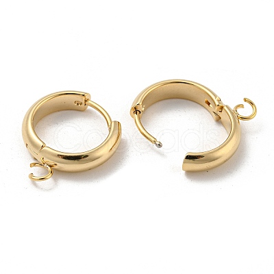 201 Stainless Steel Huggie Hoop Earring Findings STAS-P283-01W-G-1