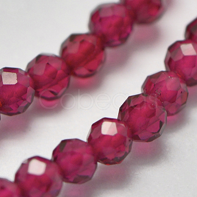 Lab Grown Red Corundum Beads Strands X-G-K207-01E-01-1