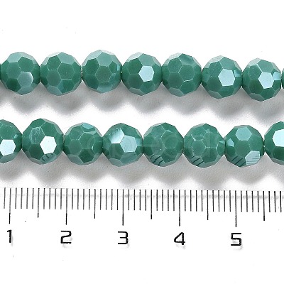 Electroplate Opaque Glass Beads Strands EGLA-A035-P8mm-A21-1