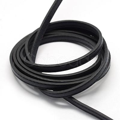 Double Stitched Flat Imitation Leather Cords LC-Q009-15A-1