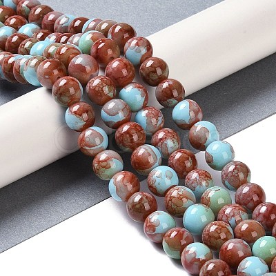 Baking Paint Glass Bead Strands GLAA-H031-01C-04-1