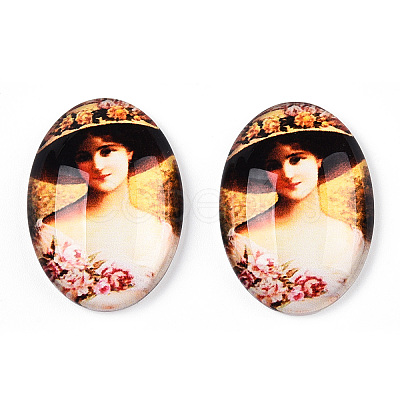 Glass Cabochons GGLA-T004-01-V-1