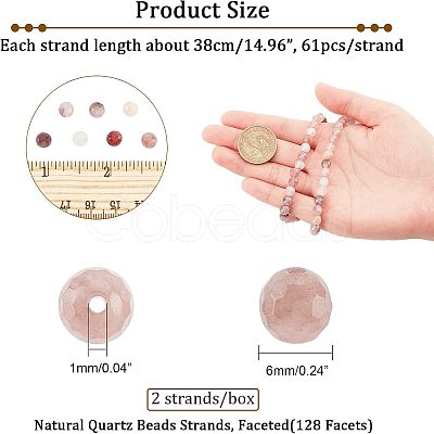 Nbeads Natural Quartz Beads Strands G-NB0003-66-1