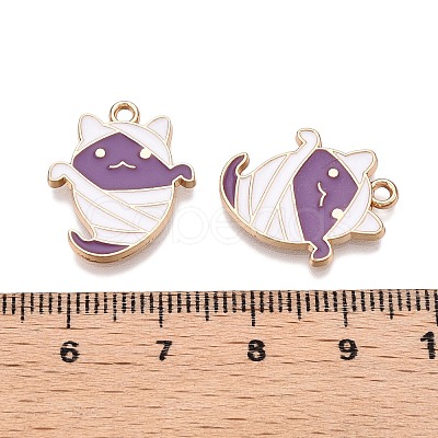 Halloween Theme Rack Plating Alloy Enamel Pendants ENAM-N056-355C-1