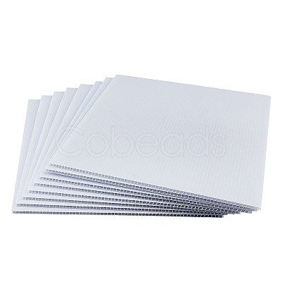 AHADERMAKER 8 Sheets Plastic Corrugated Cardboard Sheets Pads DIY-GA0003-07B-1