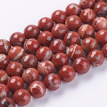 Natural Red Jasper Beads Strands G-G542-12mm-15-1