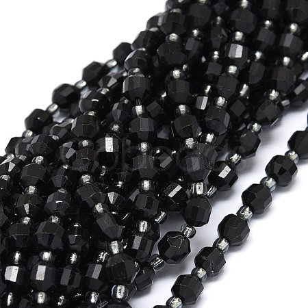 Natural Black Tourmaline Beads Strands G-O201B-01-1