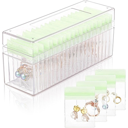 Rectangle Clear Acrylic Jewelry Storage Boxs PW-WG42263-02-1