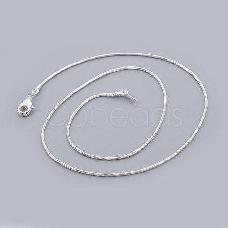 Silver Color Plated Brass Necklaces X-SW023-S-1