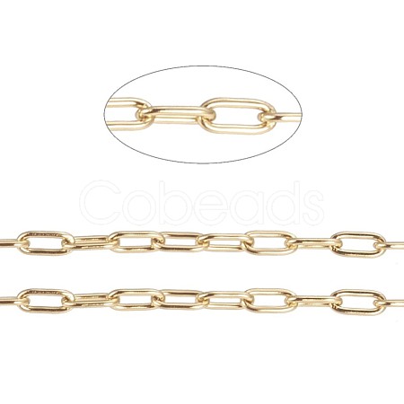 Ion Plating(IP) 304 Stainless Steel Paperclip Chains CHS-F010-01A-G-1