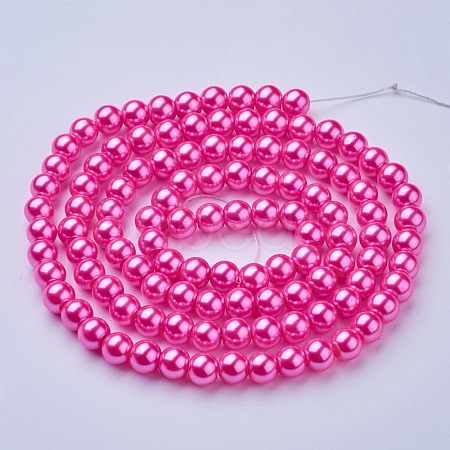 Glass Pearl Beads Strands HY-8D-B54-1