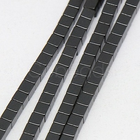 Electroplate Non-magnetic Synthetic Hematite Beads Strands G-J170A-4x4mm-03-1