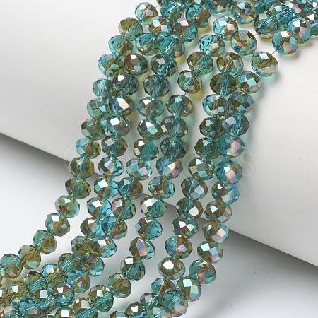 Electroplate Glass Beads Strands EGLA-A034-T4mm-J06-1